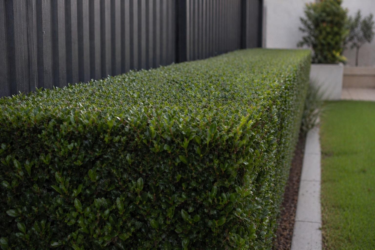 Neatly trimmed hedge in Joondalup by Clearpath