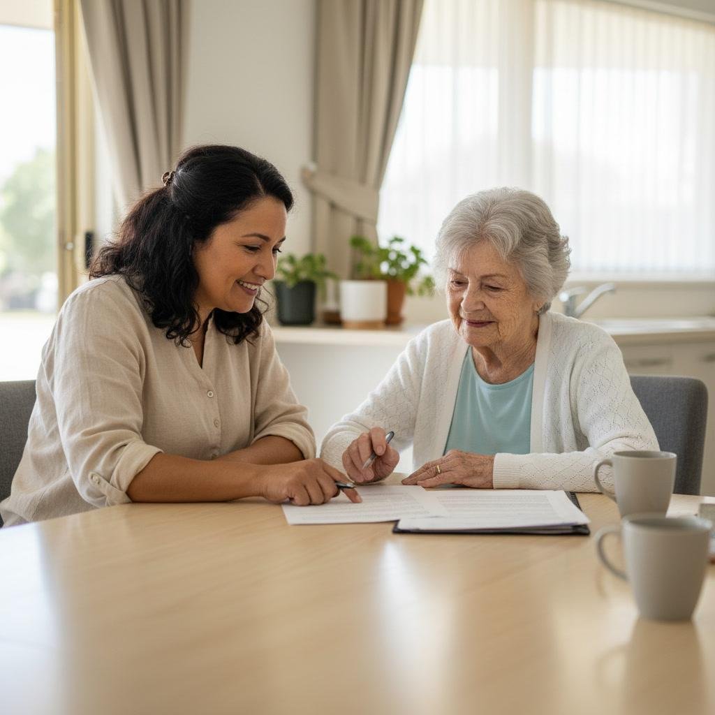 Clearpath support worker with NDIS participant in Joondalup